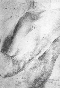 マティアス・グリューネヴァルト Painting - 前腕の研究 ルネッサンス マティアス グリューネヴァルト